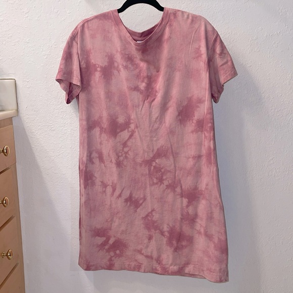 Old Navy Pink Tie Dye T-Shirt Dress Size Small - Picture 1 of 8